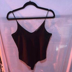 Gaze Black Fitted Sleeveless Bodysuit